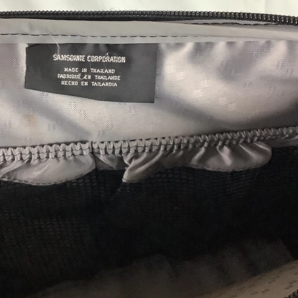 Samsonite Black Grey Ballistic Nylon Laptop Briefcase Travel Messenger Bag